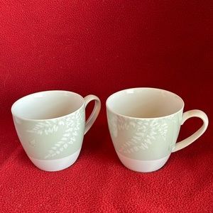 Spode 2007 Shoreline Sea Mist Coffee Mugs Set of 2